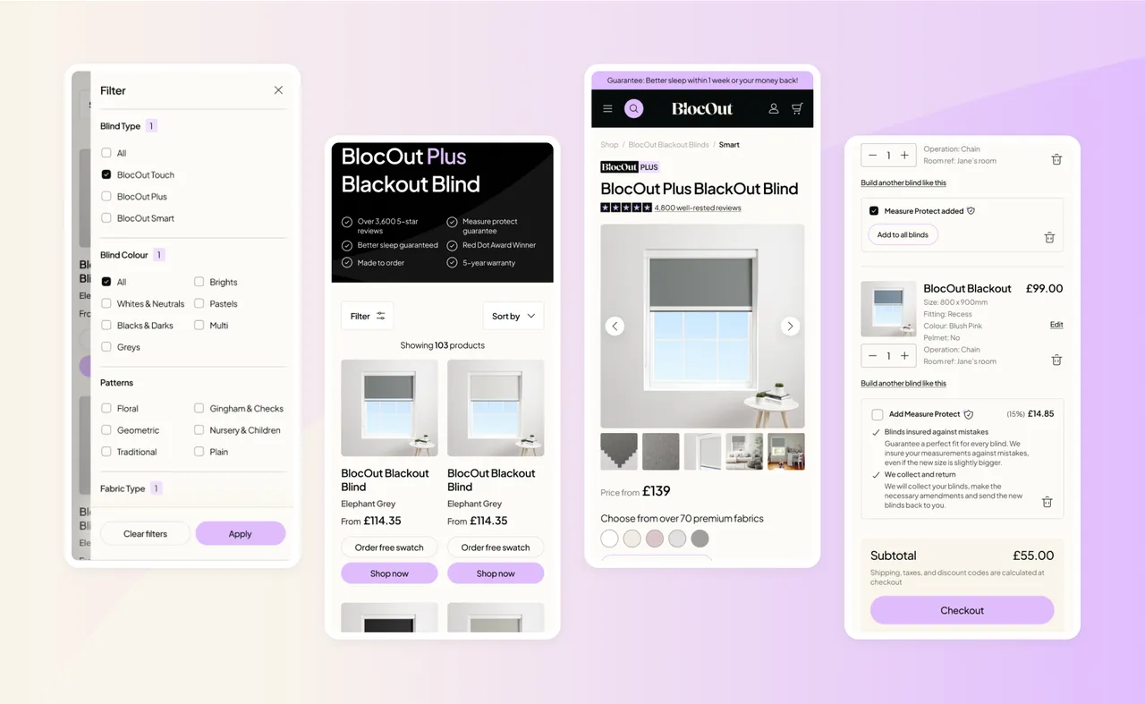 Screenshot of the step-by-step configurator