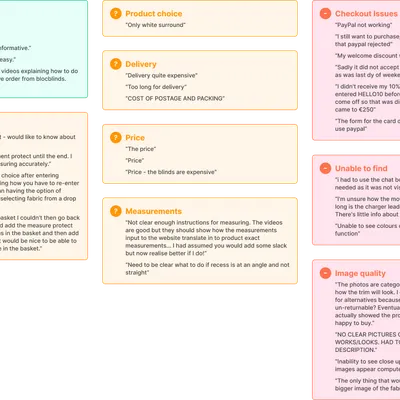 Screenshot of a customer survey