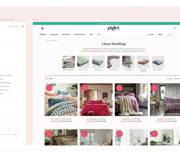 Screenshot of the new product names and descriptions
